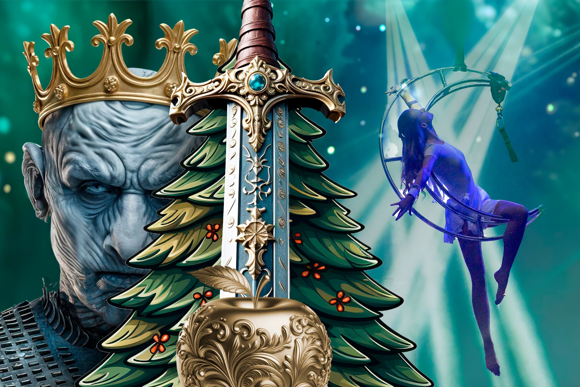 Новогоднее шоу фонтанов "Кощеево царство"