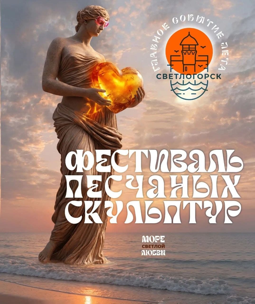 Фестиваль песчаных скульптур "Море светлой любви". Светлогорск