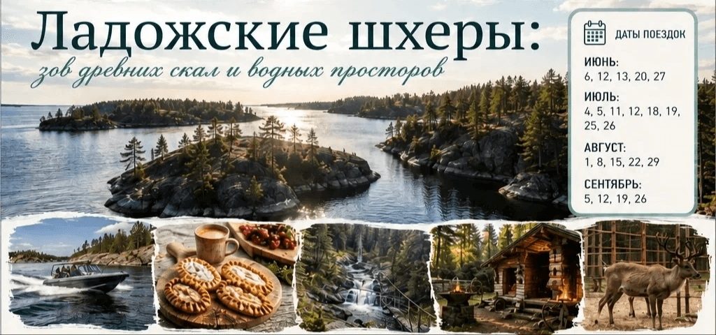 Водная прогулка на катерах по Ладожским Шхерам