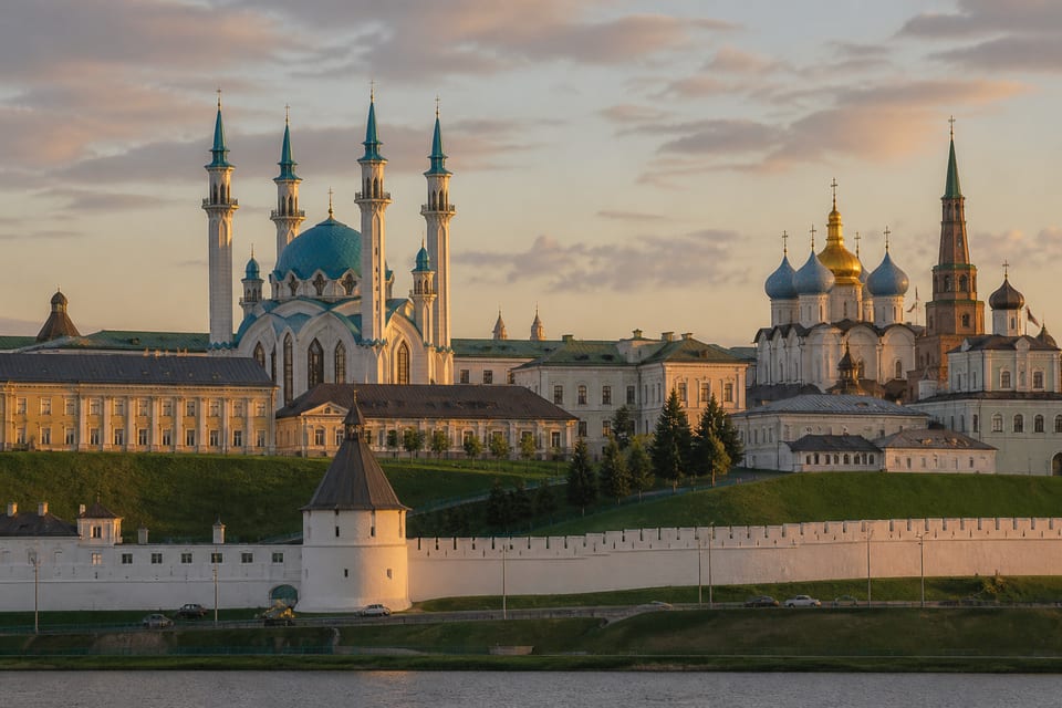 Казанский Кремль: мечеть и собор рядом